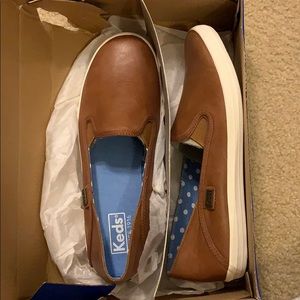Keds Crashback Leather Slip Ons